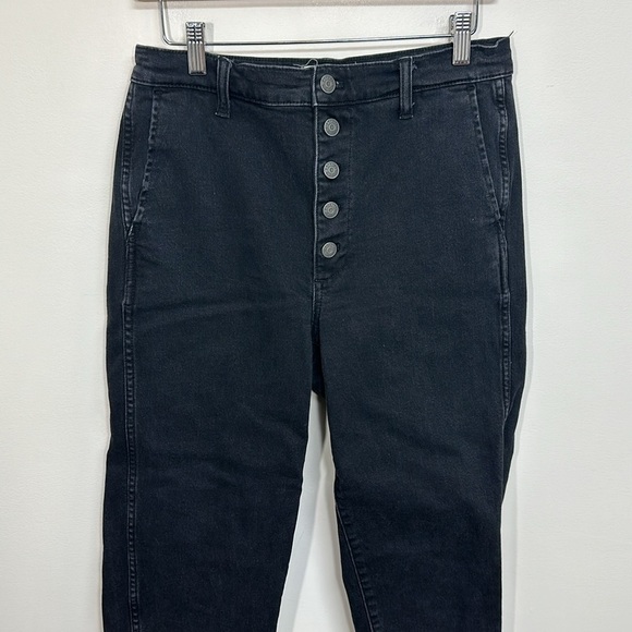 Madewell Tapered Jeans‎ in Washed Black Button Front Edition 28 - Picture 4 of 6